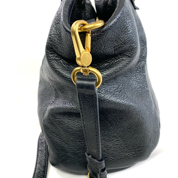 Marc by Marc Jacobs Classic Q Francesca Black Pebbled Leather Large Shoulder Bag - Picture 6 of 14